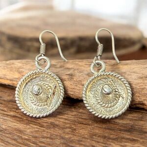 925 Silver Sombrero Earrings